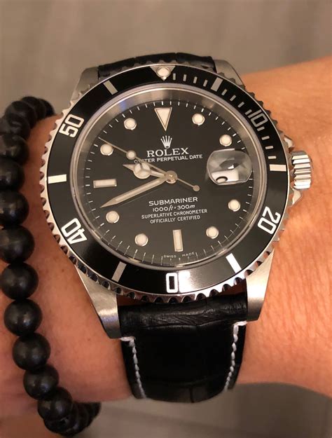 cheap rolex leather|rolex submariner leather.